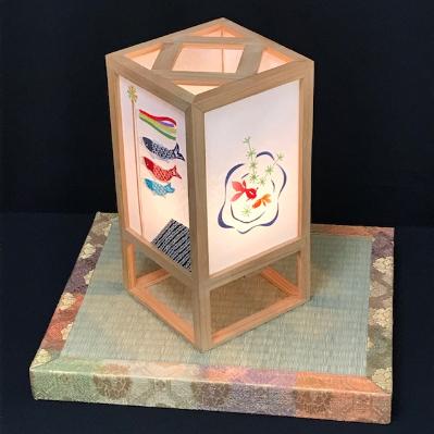 ふるさと納税 泉佐野市 あんどん　あかり　夢あかり　正絹着物生地で作ったおしゃれな行灯　春夏秋冬　099H265