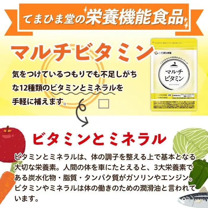 No.1279-B ＜定期便・全6回(隔月)＞マルチビタミン(2袋×6回・計12袋) 鹿児島 日置市 健康食品 サプリ 栄養バランス 食生活 安心安全 野菜不足 好き嫌い 豊富な栄養素 マルチビタミン