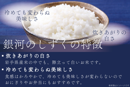 ★令和6年産★【9回定期便】特A受賞　銀河のしずく10kg（5kg×2袋）岩手県紫波町産 (AD043)