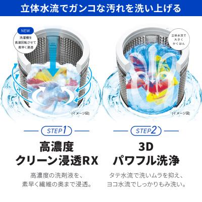 ふるさと納税 京都市 AQUA全自動洗濯機 高濃度クリーン浸透RX&3Dパワフル洗浄 10kg|家電 人気ブランド |  | 01