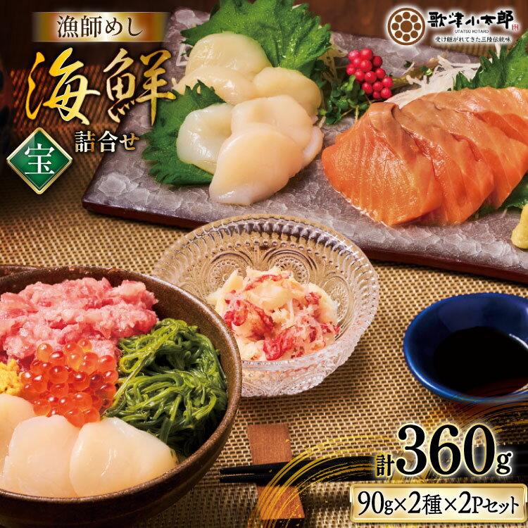 【ふるさと納税】 【ご自宅用】 海鮮 漁師めし 詰め合わせ セット 〈宝〉 計4パック [橋本水産食品 宮城県 南三陸町 m304amh590025] 魚介 魚介類 魚 海鮮 海鮮丼 丼 サーモン 銀鮭 鮪 まぐろ マグロ 鮭 まぐろたたき 小分け 個包装 冷凍 三陸 ホタテ 帆立 ほたて