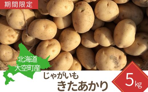 
【期間限定】北海道大空町産じゃがいも（きたあかり）5kg 【 ふるさと納税 人気 おすすめ ランキング じゃがいも ジャガイモ いも 芋 きたあかり 5kg カレー 北海道産 野菜 旬 北海道 大空町 送料無料 】 OSA037
