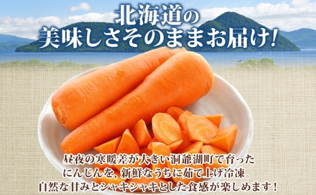 北海道産 冷凍カット野菜 にんじん 100g 10袋 9月以降順次出荷 人参 キャロット 野菜 冷凍食品 アレンジ 料理 付け合わせ おかず 惣菜 簡単 便利 一人暮らし 小分け BBQ キャンプ 弁