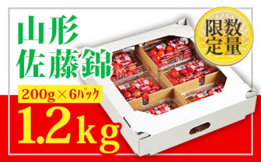 ★山形さくらんぼ佐藤錦☆Lサイズ以上200g×6 FS24-672