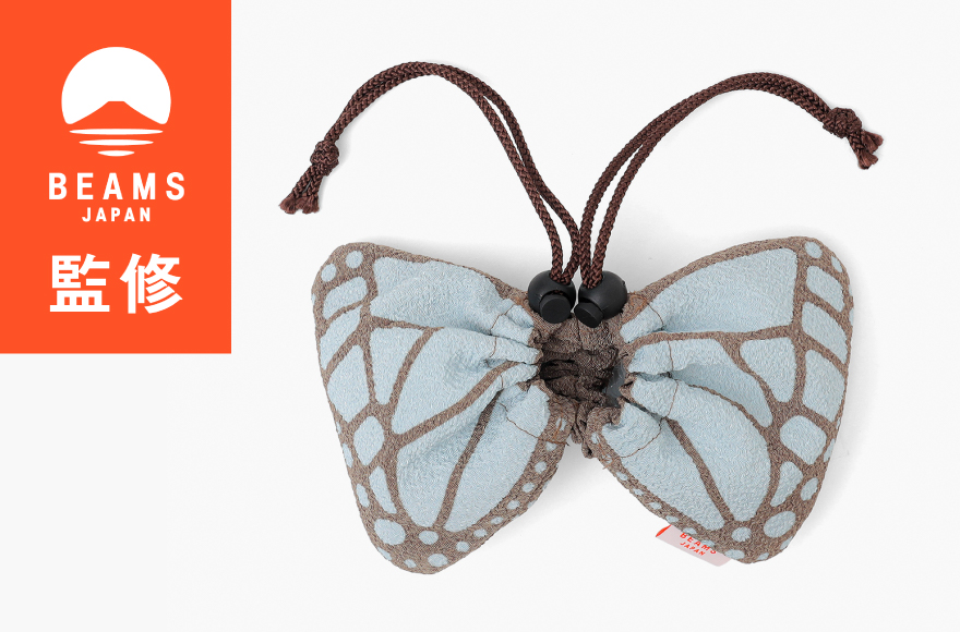 【BEAMS JAPAN】 COCHAE ちりめん巾着 蝶 舞鶴限定商品