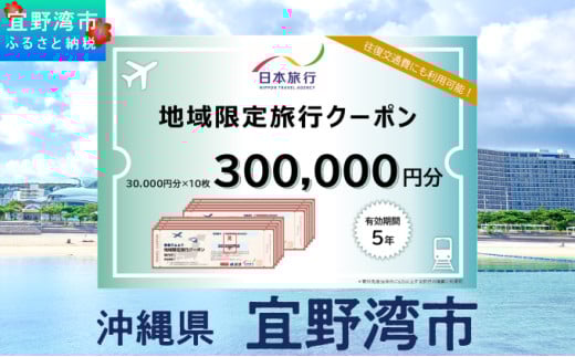 沖縄県 宜野湾市 日本旅行 地域限定旅行クーポン (紙券)【300,000円分】 | ふるさと納税 旅行 沖縄 ホテル 旅行券 トラベル ふるさと チケット 宿泊 宿泊券 宿 観光 飛行機 送料無料 リゾート ファミリー ペア ダイビング 宜野湾 普天間 トロピカルビーチ