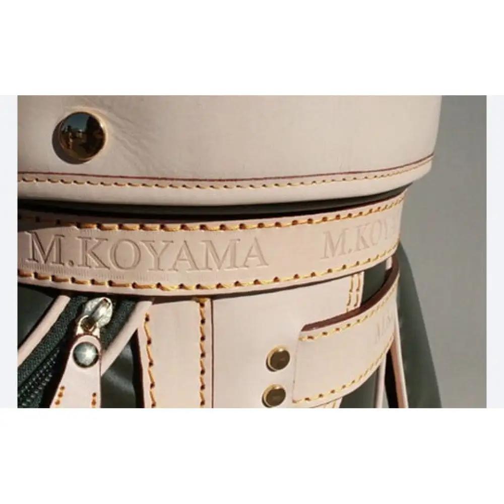 本体：ネイビー×革：チョコ【小山ゴルフバック製作所】キャディバッグ CB-01 ＜PVC×栃木レザー＞【11100-0970】