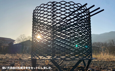 ほのキャン オリジナル 丸形 焚火台 「ほ・の・ま・る」 新居浜市 町の鐵工所ワタナベ作 受注生産 【キャンプ用品】