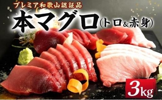 
            プレミア和歌山認証品 本マグロ（養殖）トロ＆赤身セット　3kg［KS14］｜和歌山県 那智勝浦町まぐろ マグロ 鮪 maguro 本まぐろ  本マグロ 刺身 刺し身 お刺身 国産まぐろトロ 赤身 人気 魚 魚介
          