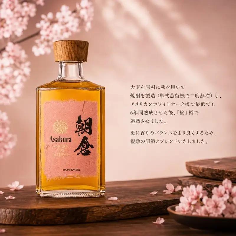 篠崎 朝倉 SAKURA CASK BLENDED 500ml 篠崎