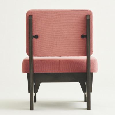 ふるさと納税 海南市 和歌山県海南市　高品質な一人掛け組み立てソファ　キャンバスピンク(フレームブラック) |  | 01