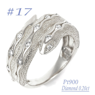 
            PT900 ダイヤ0.20CT 蛇リングγ　RCR0013DI-P #17【1540246】
          