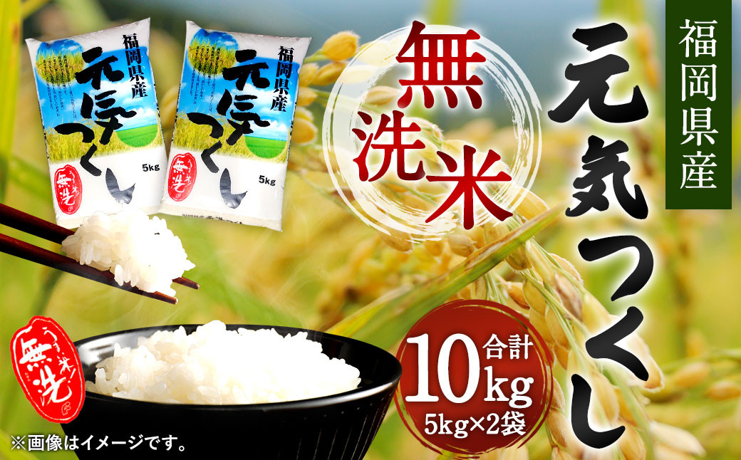 
                  【令和7年産】福岡県産元気つくし 無洗米 10kg お米 ご飯 米
                