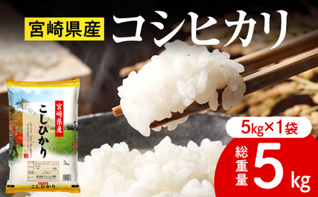 《令和7年産》宮崎県産コシヒカリ 合計5kg(5kg×1袋) コシヒカリ 宮崎県産 超早場米 早場米 精米 白米 お米 米 ごはん 主食 炭水化物