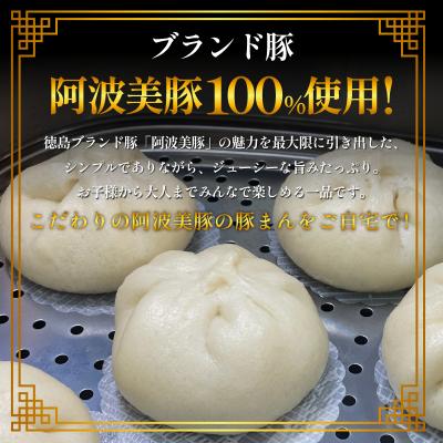 ふるさと納税 小松島市 豚まん 国産 ブランド豚 阿波美豚 100% 使用 とくしまん 10個 冷凍 小分け 肉まん