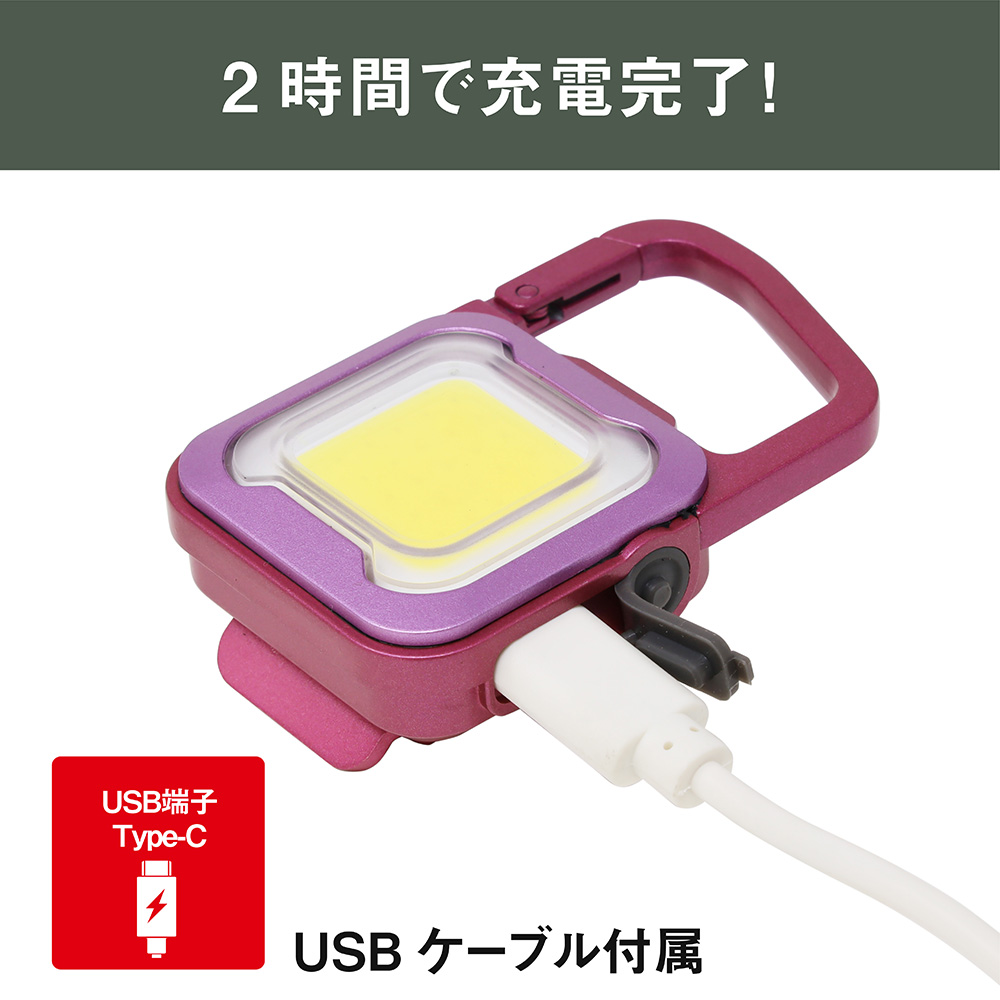 musashi WRC-26RP 充電式 ぴかりミニライト[ローズ/ピンク]《 充電式 LED スーパーフラッシュライト ライト 防水 アウトドア 防犯 災害 》【2400O10832_03】