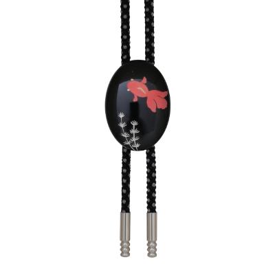 ふるさと納税 海南市 漆器のループタイ　手描き蒔絵　金魚 |  | 01