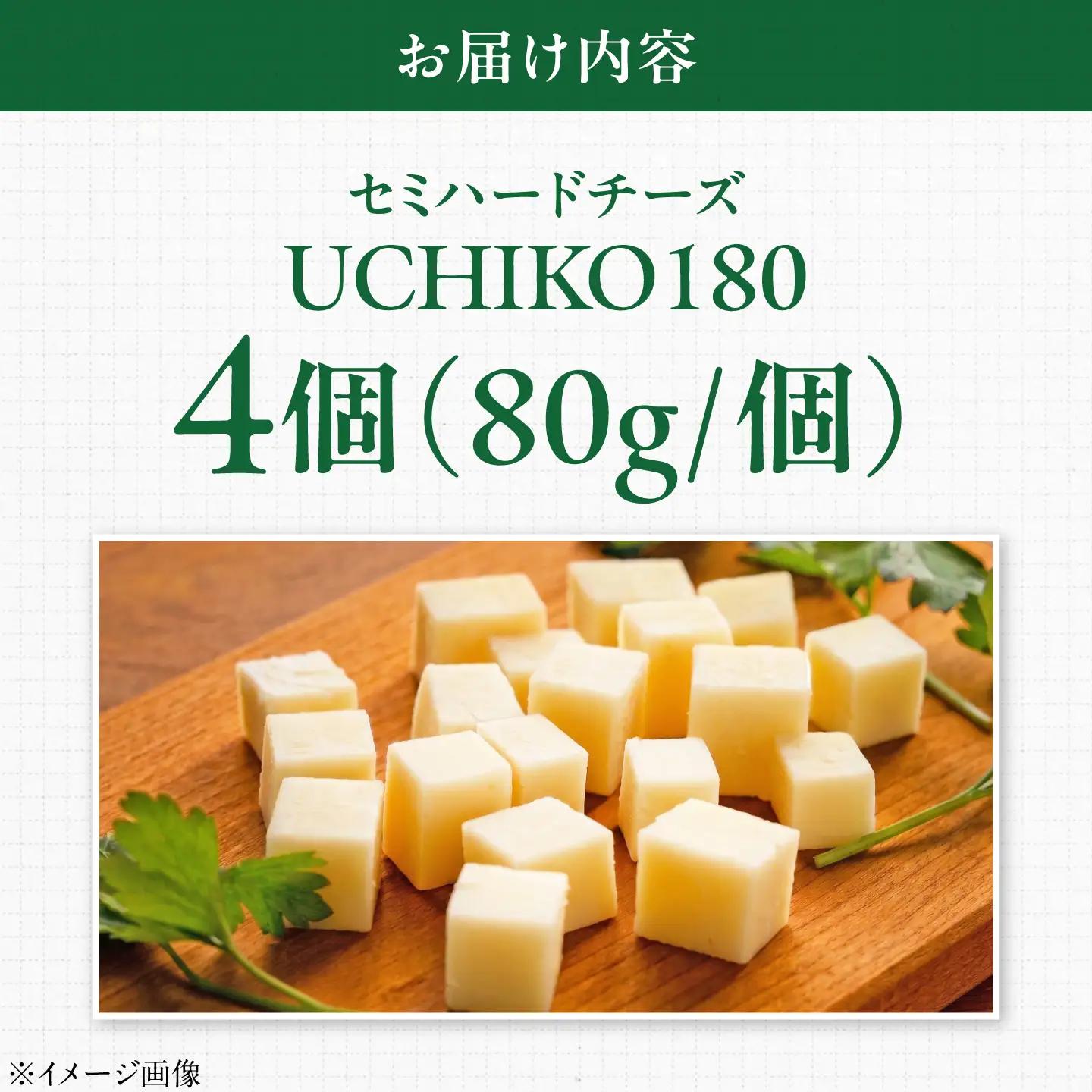 山地放牧酪農ミルクのセミハードチーズ（UCHIKO180）4個セット BKAH011 チーズ