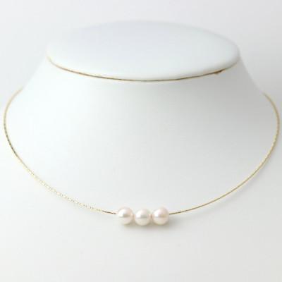 ふるさと納税 山梨市 K18あこや真珠7.5-8.0mmオメガタイプ スルーネックレス |  | 01