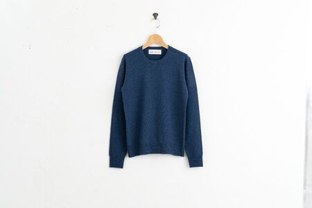 カシミヤ ニット セーター度詰 カシミヤ （ブルー）女性用サイズ:L(40)≪白田のカシミヤ≫ 