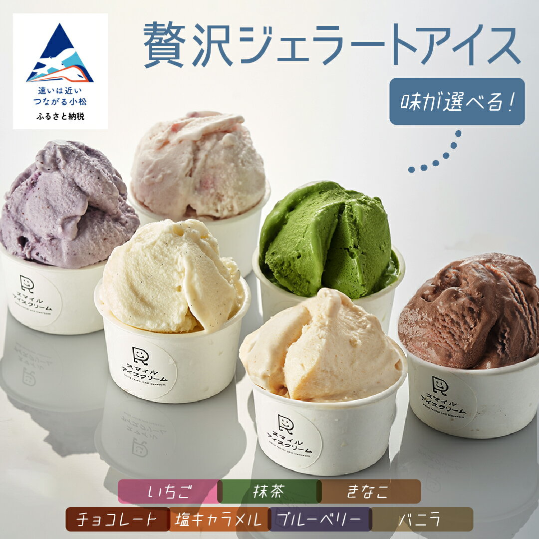 【ふるさと納税】贅沢ジェラートアイス (選べる おすすめ6種セット/いちご 6個セット/抹茶 6個セット/きなこ 6個セット/チョコレート 6個セット/塩キャラメル 6個セット/ブルーベリー 6個セット/バニラ 6個セット) アイスクリーム 詰め合わせ ギフト アイス ジェラート