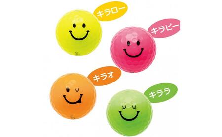 ゴルフボール KIRA SWEET KIRAキャラ 12球入 2ダース【オレンジ】 レディース ソフト kasco キャスコ
