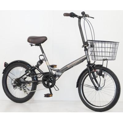 ふるさと納税 四日市市 パンクしないオリタタミ自転車20型6段変速リアサス付　チャコール |  | 03