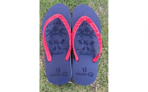 【22cm】プロ野球コラボ島ぞうり(ヤクルトスワローズ)  | 沖縄 プロ野球 ヤクルト ヤクルトスワローズ スワローズ 島ぞうり 旅行 美浜 トラベル キャンプ 人気 おすすめ 北谷 ちゃたん おすすめ