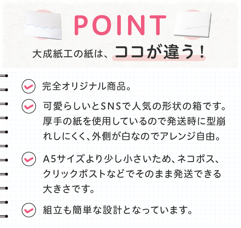 オリジナルギフトBOX（なみなみ型・手紙型）詰合せセット　各12枚入り