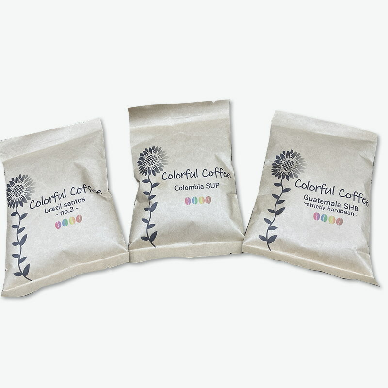 【ふるさと納税】コーヒー飲み比べセット　ブラジル　コロンビア　グァテマラ　豆100g 各1袋【 コーヒー 茨城県 日立市 】