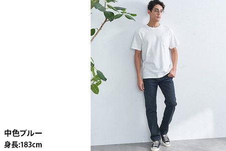 EDWIN 503 レギュラーストレートパンツ MENS【28インチ・中色ブルー】E50313-33-28