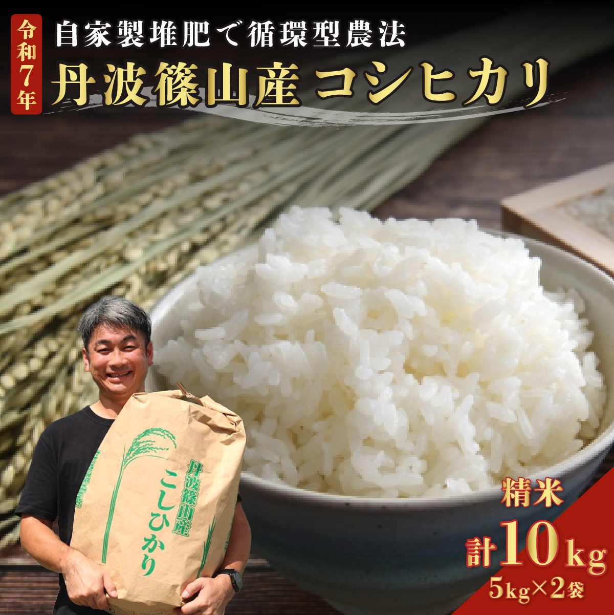 令和7年産 丹波篠山の大地で育まれたコシヒカリ 精米 10kg コシヒカリ 精米 兵庫県 丹波篠山市