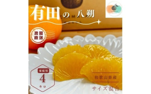 【ふるさと納税】【先行予約】 八朔 4kg 家庭用 サイズ混合 柑橘 フルーツ はっさく 産地直送 お取り寄せ 送料無料