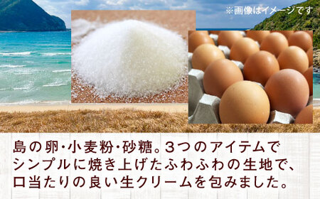 【3回定期便】島の卵のロールケーキ 五島市/uncalin[PGK022]