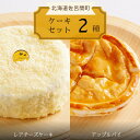 【ふるさと納税】2種のケーキセット（レアチーズケーキ・アップルパイ） 【 ふるさと納税 人気 おすすめ ランキング 菓子 ケーキ レアチーズケーキ アップルパイ 甘い 美味しい 北海道 佐呂間町 送料無料 】 SRMJ023