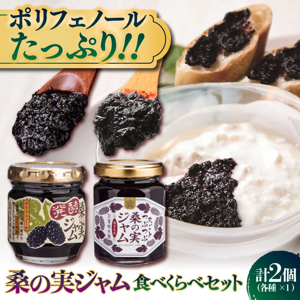 【ふるさと納税】桑の実ジャム 食べくらべセット 2個入（発酵桑の実ジャム×1・桑の実ジャム×1） 【株式会社 峯樹木園】 合志市 熊本県 ジャム じゃむ 手造り 果肉 桑の実 朝食 菓子 食べ比べ [AYBM007]