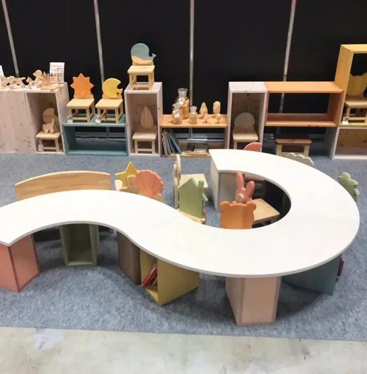 木製キッズチェア 『こども椅子』（くらげ ラムネ色） │パイン材 ハンドメイド 子供用 キッズチェア おしゃれ 子供用家具 WoodPark 和歌山県美浜町
