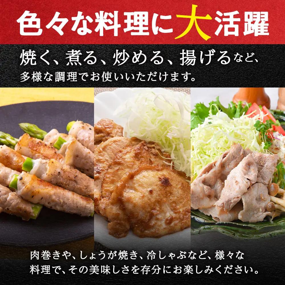 【定期便 12カ月】北海道産 白老豚 モモ スライス 400g×６パック BV063