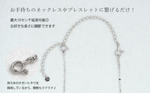 【セット】Pt950 IDタグオーダー コプラ細ネックレス 60cm/Pt850アジャスターチェーンシースルー 10cm ※沖縄・離島への配送不可