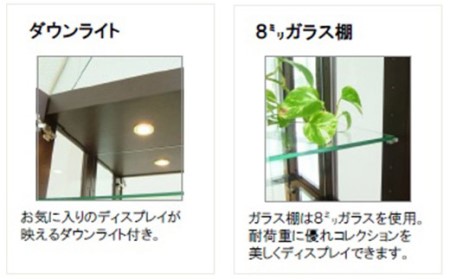 【開梱・設置】デコレート　キュリオケース59cm　ウェンジ　AL183