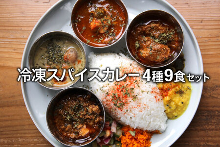 冷凍スパイスカレー 4種 計9食セット [カレーライフ 長崎県 雲仙市 item2246]