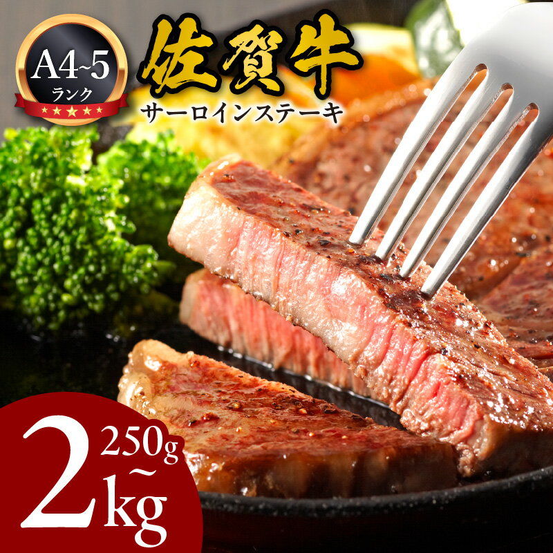 【ふるさと納税】A5 A4 佐賀牛サーロインステーキ ＜容量が選べる／250g・2kg （ブロック）＞【ふるさと納税佐賀牛 牛肉 国産 霜降り 和牛 肉 サーロインステーキ ステーキ ブロック グルメ 選べる 容量】
