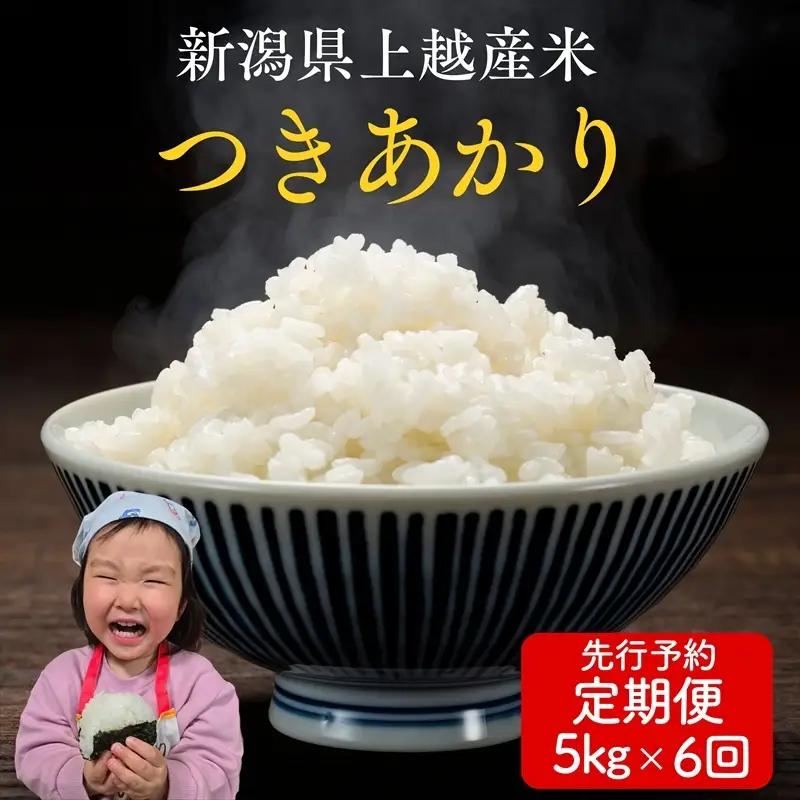 令和8年産 先行予約 【定期便6回】つきあかり 新米 つきあかり5㎏×6 30kg