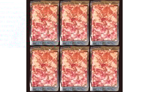 国産！！豚肉こま切れ3kg（500g×6袋）