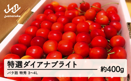 《先行予約》2026年 令和8年 山形県産 特選ダイアナブライト 400g バラ詰 特秀3～4L F20A-034 2026年6月下旬~6月末頃に順次発送 