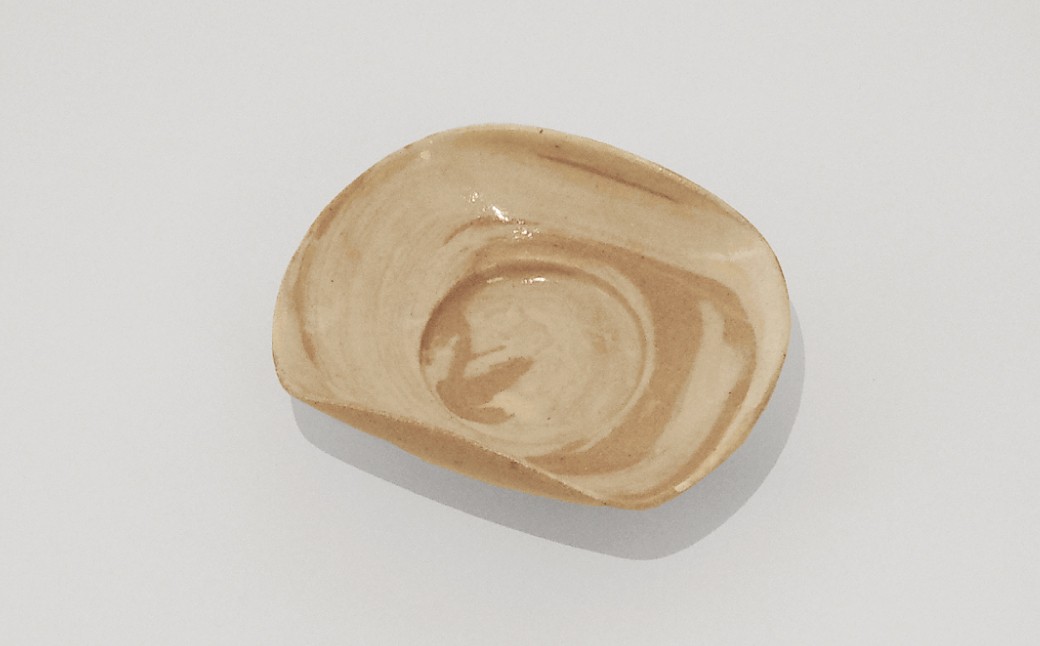 刷毛目舟形小皿