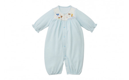 ミキハウス ストレッチパイル ツーウェイオール ( ブルー ) ベビー服 ベビー ベビー用品 赤ちゃん 新生児 パイル素材 吸水性 ツーウェイオール カバーオール ツーウェイドレス ふわふわ 柔らかい