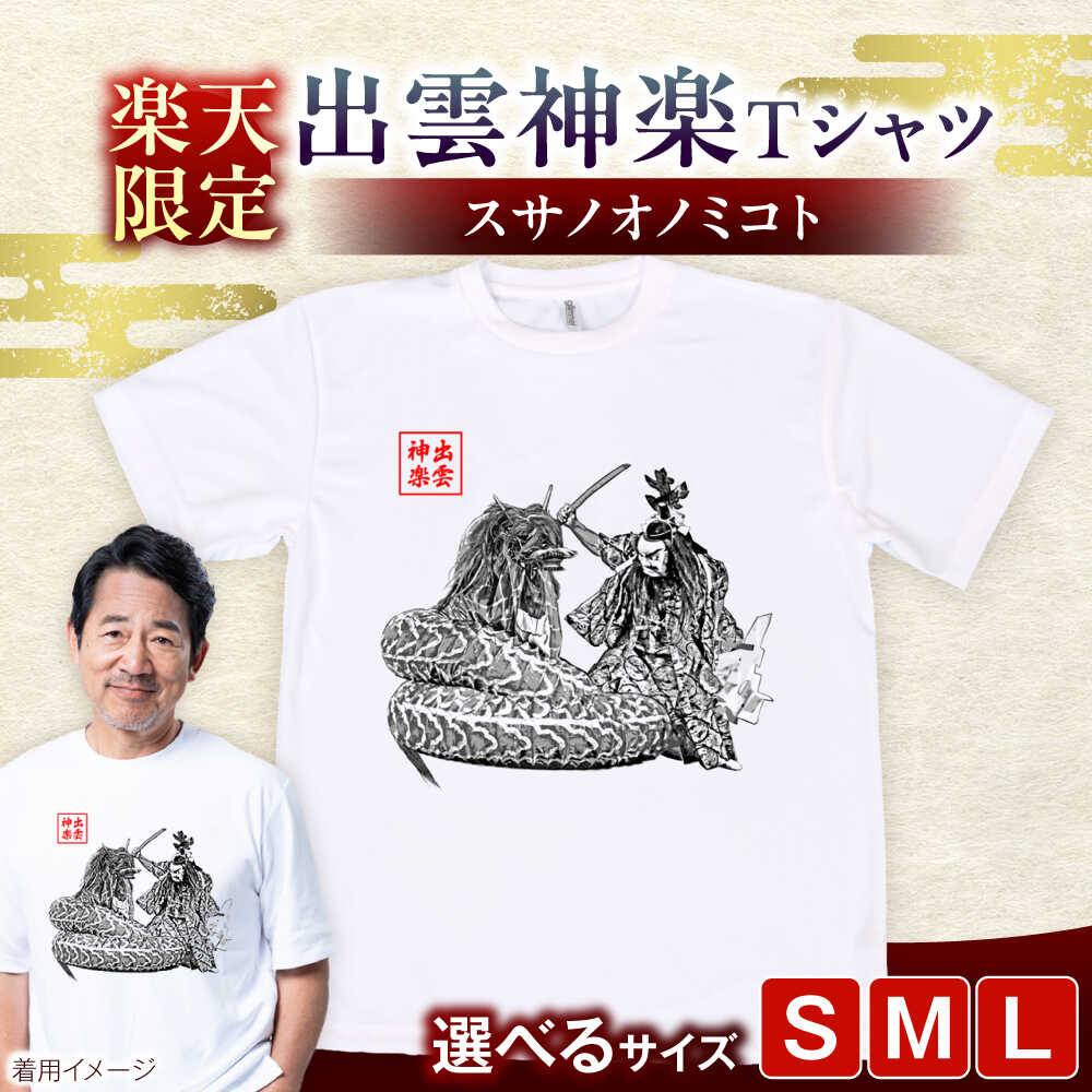 【ふるさと納税】【楽天限定】出雲神楽Tシャツ R-01 S/M/Lサイズ 神話 歴史 出雲神楽 スサノオ オリジナル Tシャツ 島根県雲南市/ 田部写真館[AICZ040]
