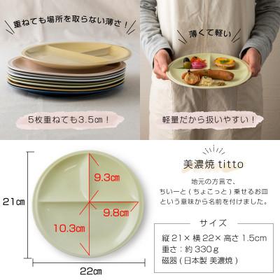 ふるさと納税 瑞浪市 【2枚SET】美濃焼 titto ランチプレート 丸 ライトグリーン 小田陶器 |  | 01