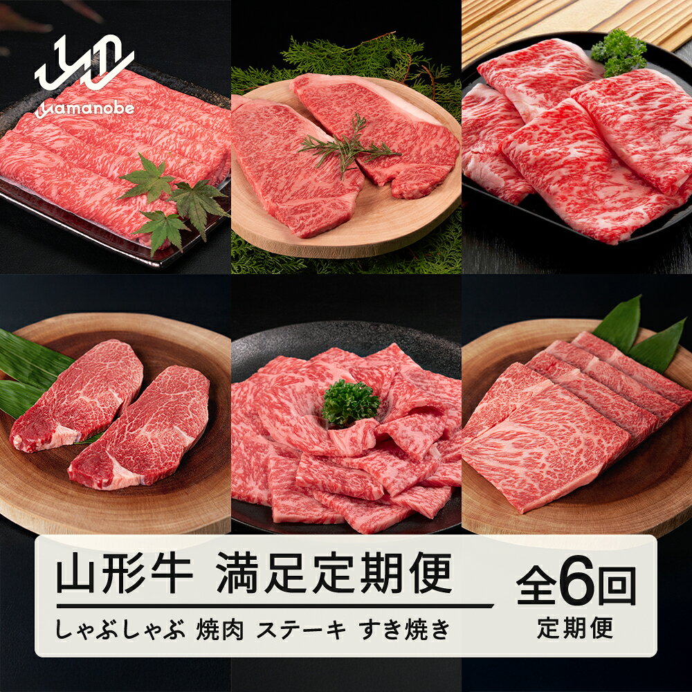 【ふるさと納税】山形牛 定期便 山形牛満足定期便(全6回) 冷凍 セット ロース しゃぶしゃぶ すき焼き 高橋畜産 送料無料 ※沖縄・離島への配送不可 tc-tkygx6